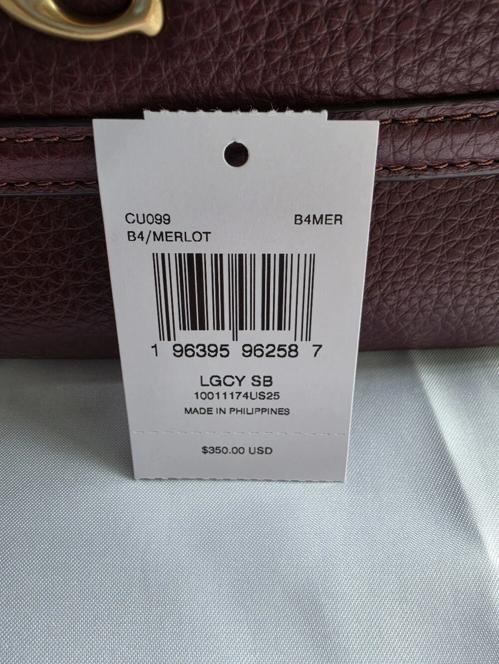 Coach Legacy Shoulder Bag Merlot - Picture 3 of 16